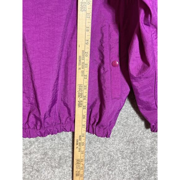 Vintage Lands‎ End Nylon Pullover 1/4 Zip Jacket Unisex Adult Small 34-36 Purple - Picture 8 of 8